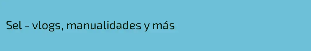 Sel - vlogs, manualidades y más